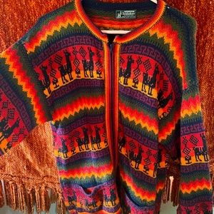 Alpaca rainbow jacket